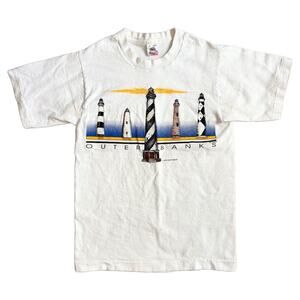 Vintage Single Stitch Unisex S Fruit Of The Loom Outer Banks Lighthouse Shirt